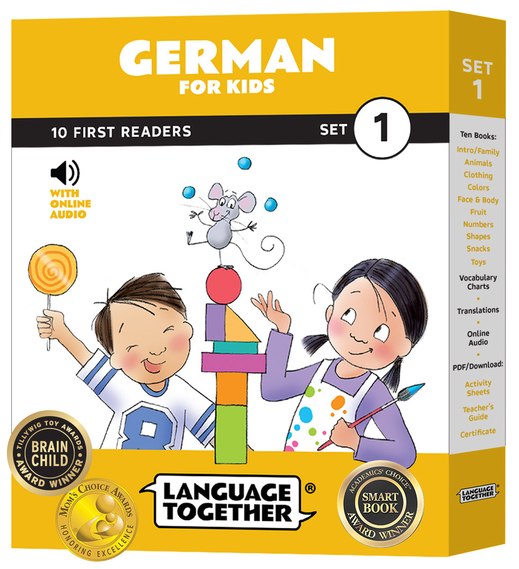 German for Kids: 10 First Reader Books with Online Audio and English (Beginning to Learn German) Set 1 by Language Together [Book]