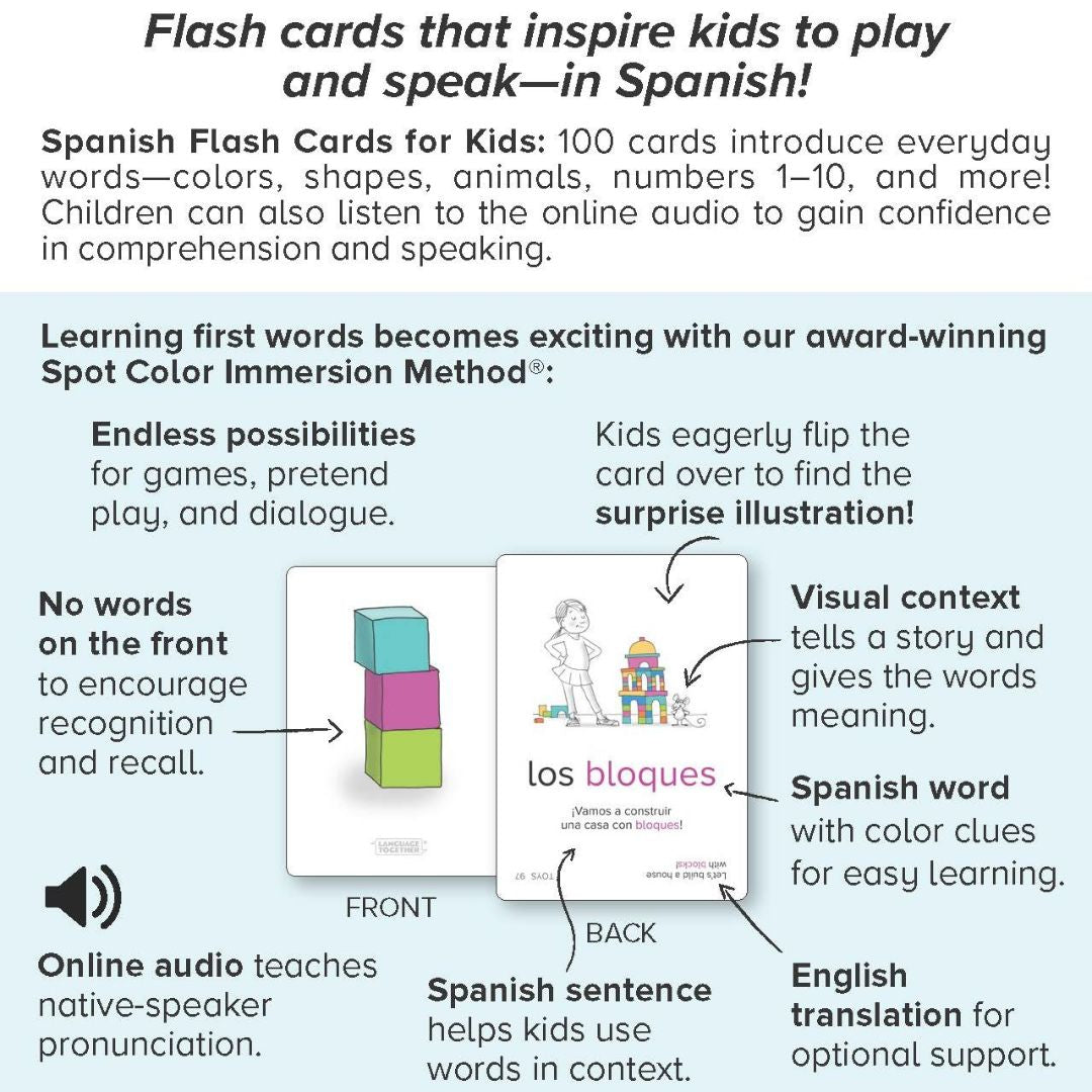 English-Spanish First Words Flash Cards – Scholastic, Preschool To Grade 3